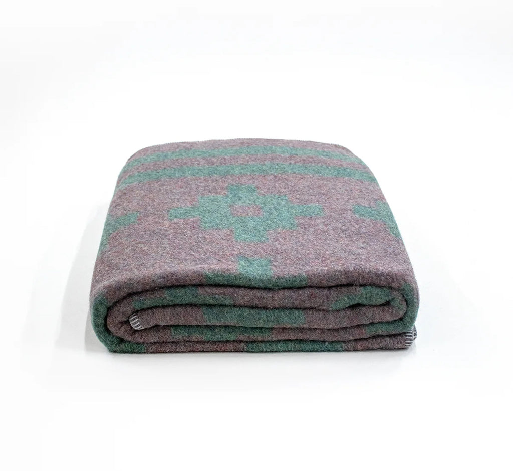 Alpaca Blanket Grey & Green