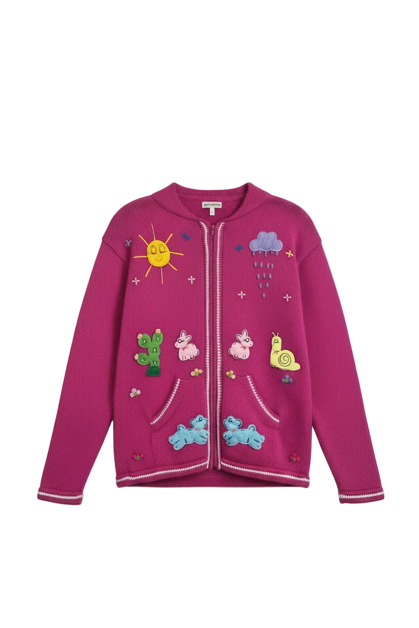 Cherry Adult Cardigan with Hood