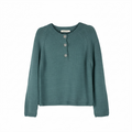 Green Sweater with Bottons