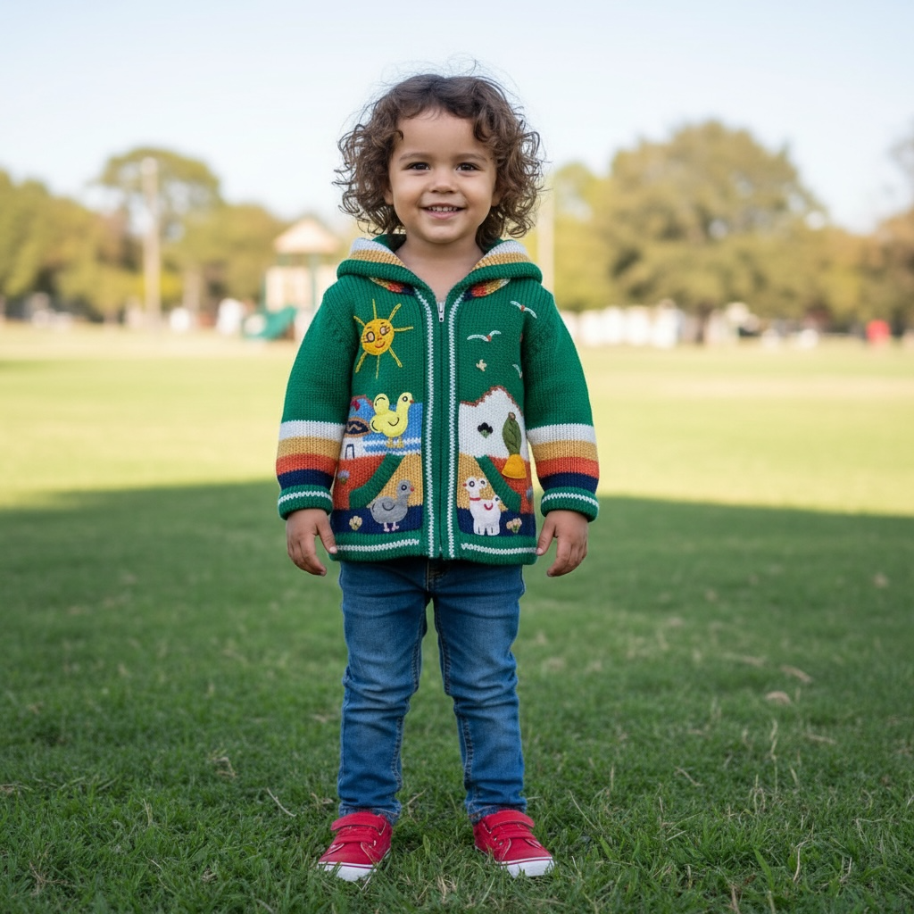 Bright Green Cardigan