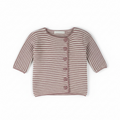 Rose & White Stripes Cardigan