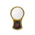 Handmirror Black with Rose Flowers