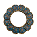 Large Blue Flower Mirror