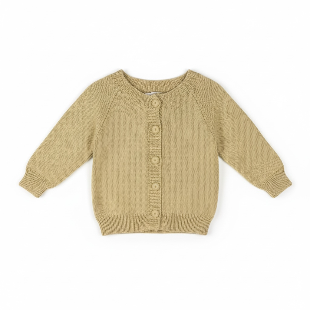 Lime Cardigan with Bottons
