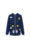 Navy Adult Cardigan with Hood
