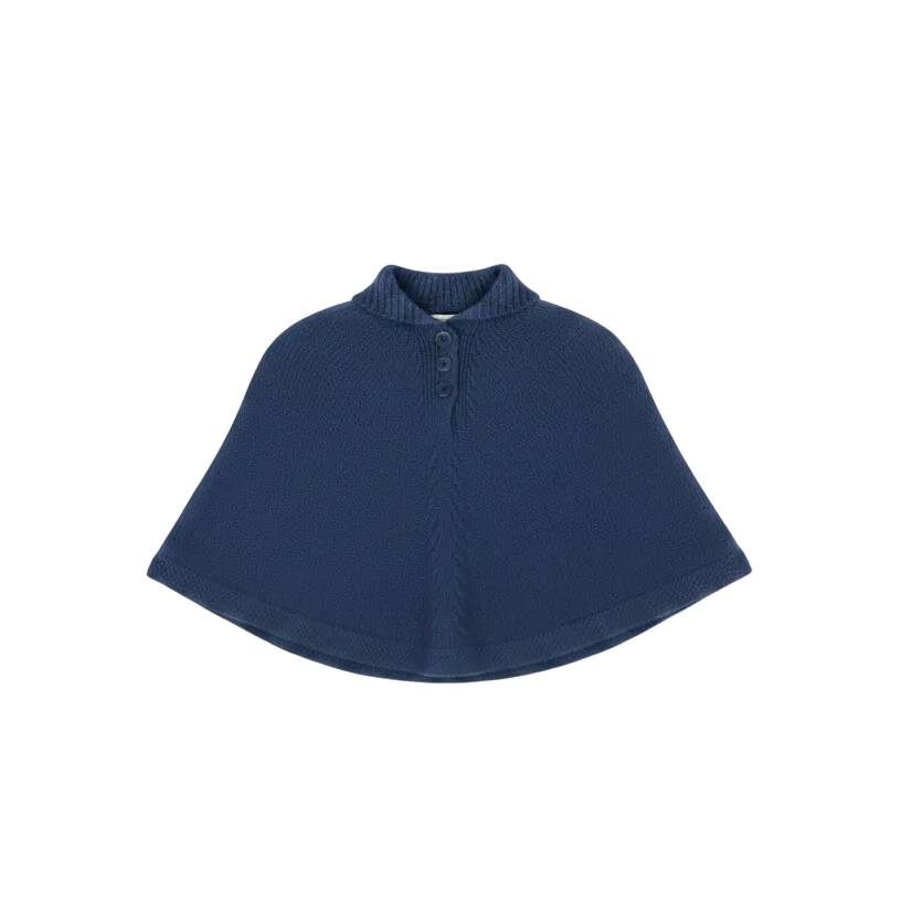 Blue Poncho with Hood