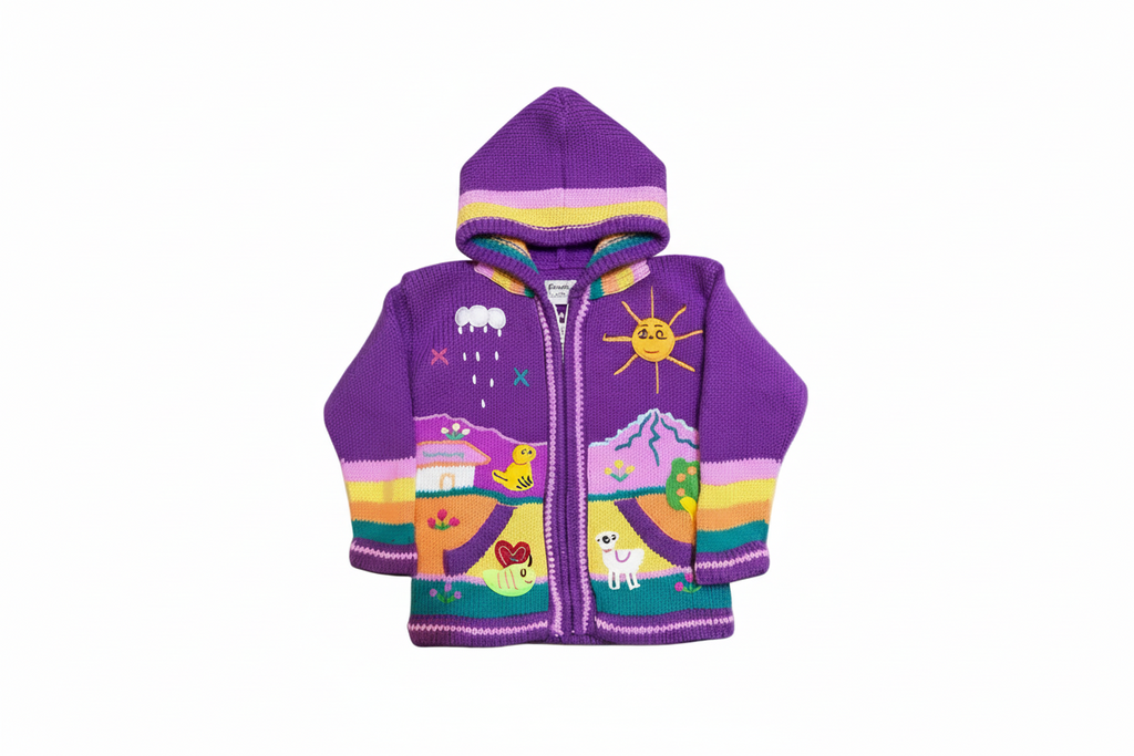 Purple and Yellow Cardigan