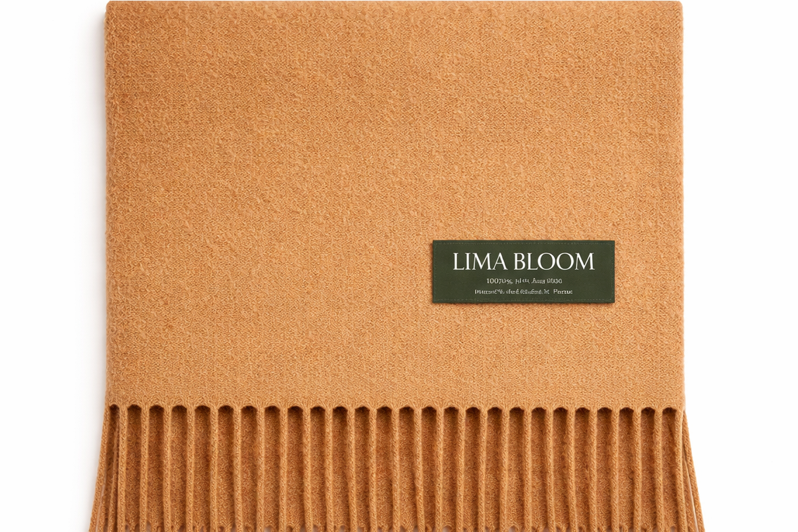 Classic Scarf -  100% Baby Alpaca Camel P830001