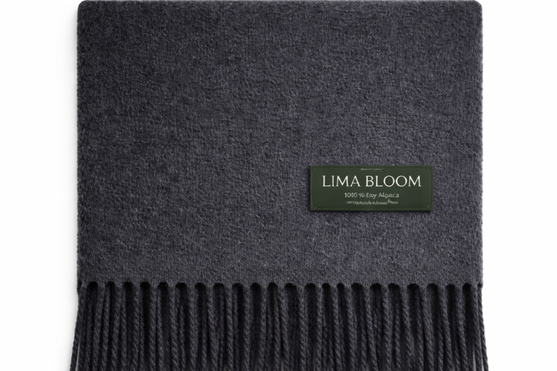 Classic Scarf -  100% Baby Alpaca Charcoal M9A0003