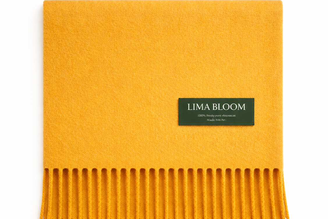 Classic Scarf -  100% Baby Alpaca Yellow P360040